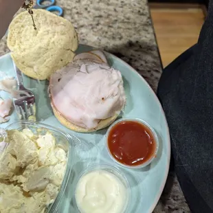 Medium Pit Turkey with potato salad