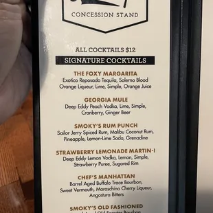 the menu