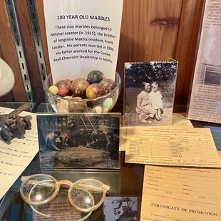 A few of the MANY items displayed inside.