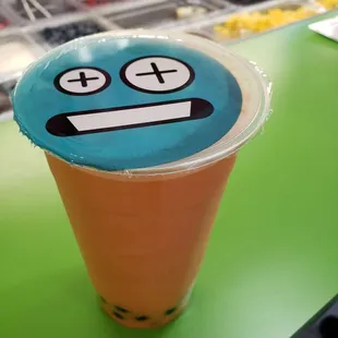 Thai milk tea boba tea