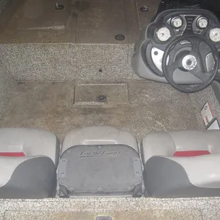 Tracker boat needing complete vinyl replacement (before picture #1)