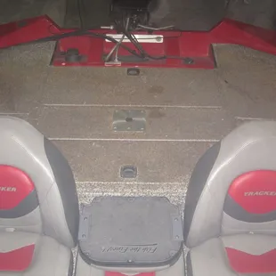 Tracker boat needing complete vinyl replacement (before picture #2)