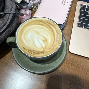 Medium caramel latte hot with oat milk