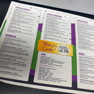 a menu for smooth living