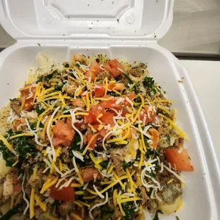 Turkey Chicken Shrimp Veggies Spud