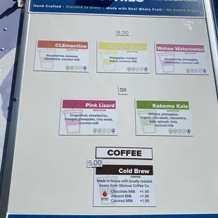 Truck menu