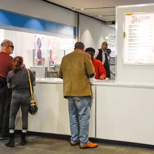 customers at the counter