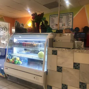 Very clean but it smells like the nail shop next door in here