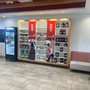 the inside of a convenience store