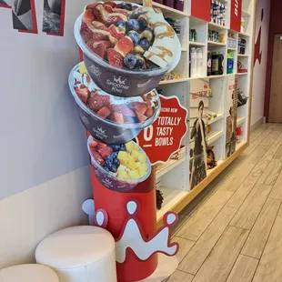 a variety of frozen yogurts