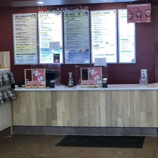 the front desk of a fast food restaurant