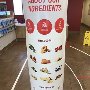a sign in a grocery store