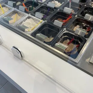 a variety of frozen food items