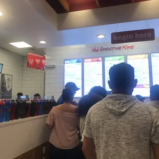 Menu board and line for ordering