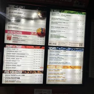 Drive thru menu