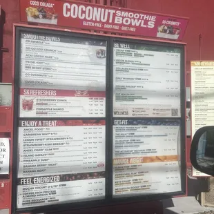 Drive thru menu