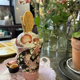 I love it here. Strawberry blossom cheesecake smoothie