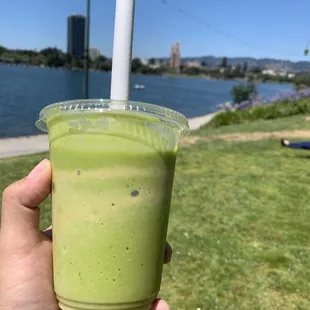 Mango lassi with added greens