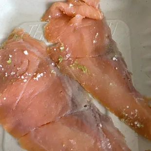 Salmon toast was rotten