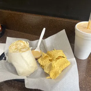 Wrap and smoothie