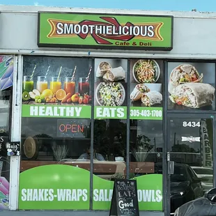 Outside restaurant sign