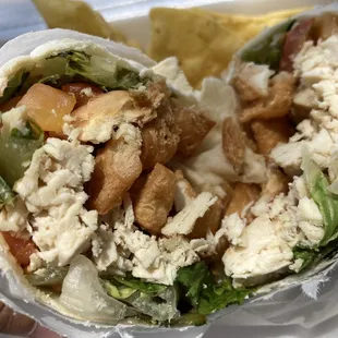 Asian Honey Ginger Chicken wrap