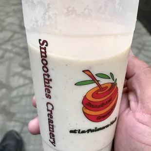 Peanut butter banana smoothie....w whey protein