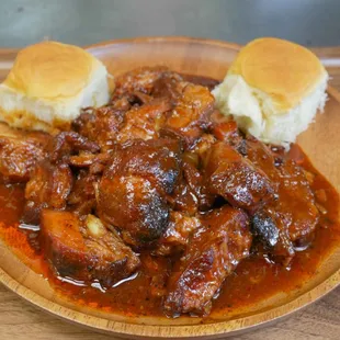 Rib Tips Smoq'd and Dipped! Our most popular menu item!