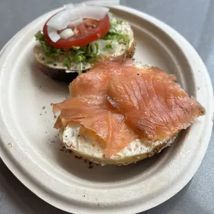 A future brunch special. Everything bagel with lox and cream cheese.