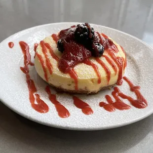 Homemade New York Cheesecake with Seasonal Berries