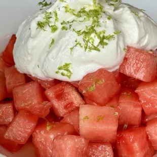 Ginger Lime Watermelon salad - SO GOOD!!!