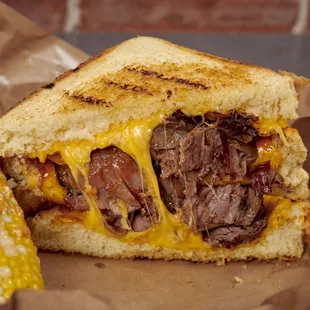 Brisket grilled cheese