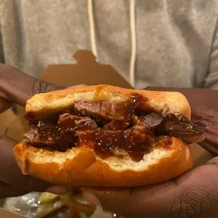 Brisket meat was so good I almost bit off my own finger.  They definitely get the Urban Chef award for good food.