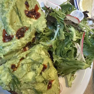 Avocado toast could use some more flavor- it was a bit bland, and over-cado'd.