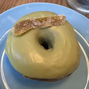 Matcha donut with ginger wasn't super flavorful, but  had a good cake component