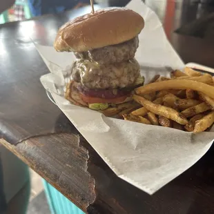 Smugglers island Pub buccaneer burger. Bring an appetite!!!