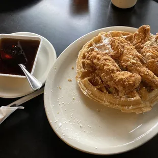 food, waffles