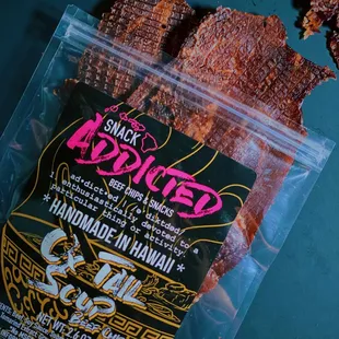 Ox Tail Soup flavored Beef Chips. Has a ginger flavor to it.