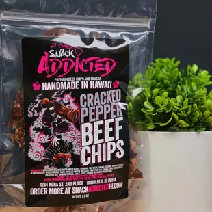 Cracked Pepper Crispy Beef Jerky is the flavor that started our company. It has a nice shoyu marinade and some Cracked Pepper added to it.