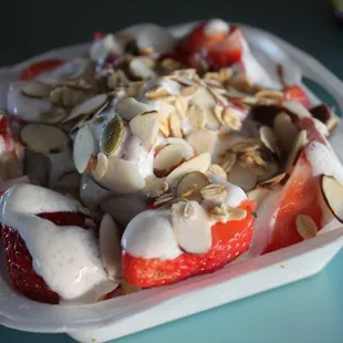 strawberries and almonds