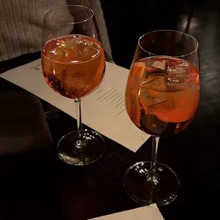 Aperol spritz before dinner