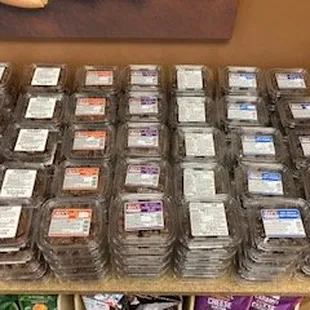 a variety of packaged food items