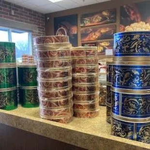 a variety of tinned snacks