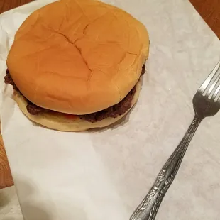 My son ordered the cheeseburger with ketchup &amp; mustard only.