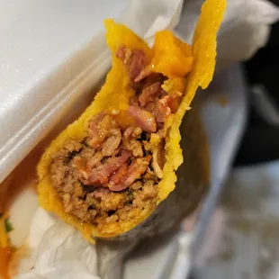 Size a beef taco