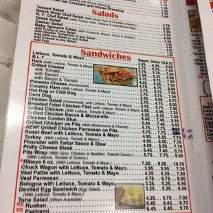 the menu