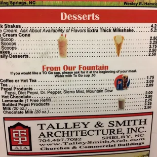 the menu