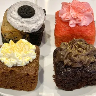 a variety of desserts on a plate