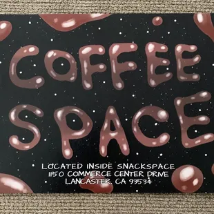 a sign that says coffee space