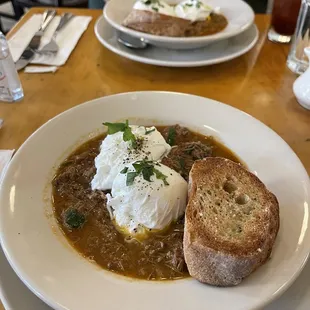 Braised Lamb and Eggs